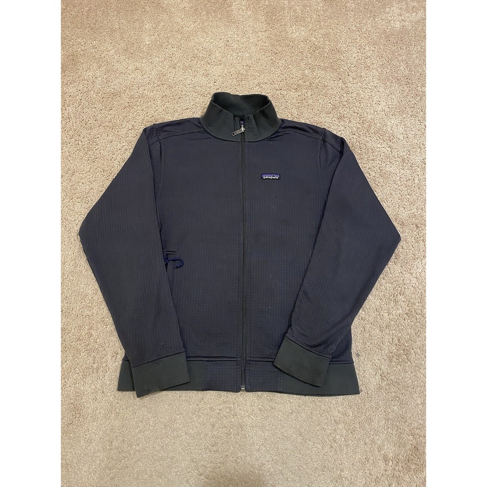 Patagonia Polartec Jacket Men's Medium Gray Full Zip Jacket Outdoor Hike